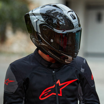 ALPINESTARS Supertech R10 Motorcycle Helmet - Element - Carbon/Silver/Black - XL 8200324-1368-XL