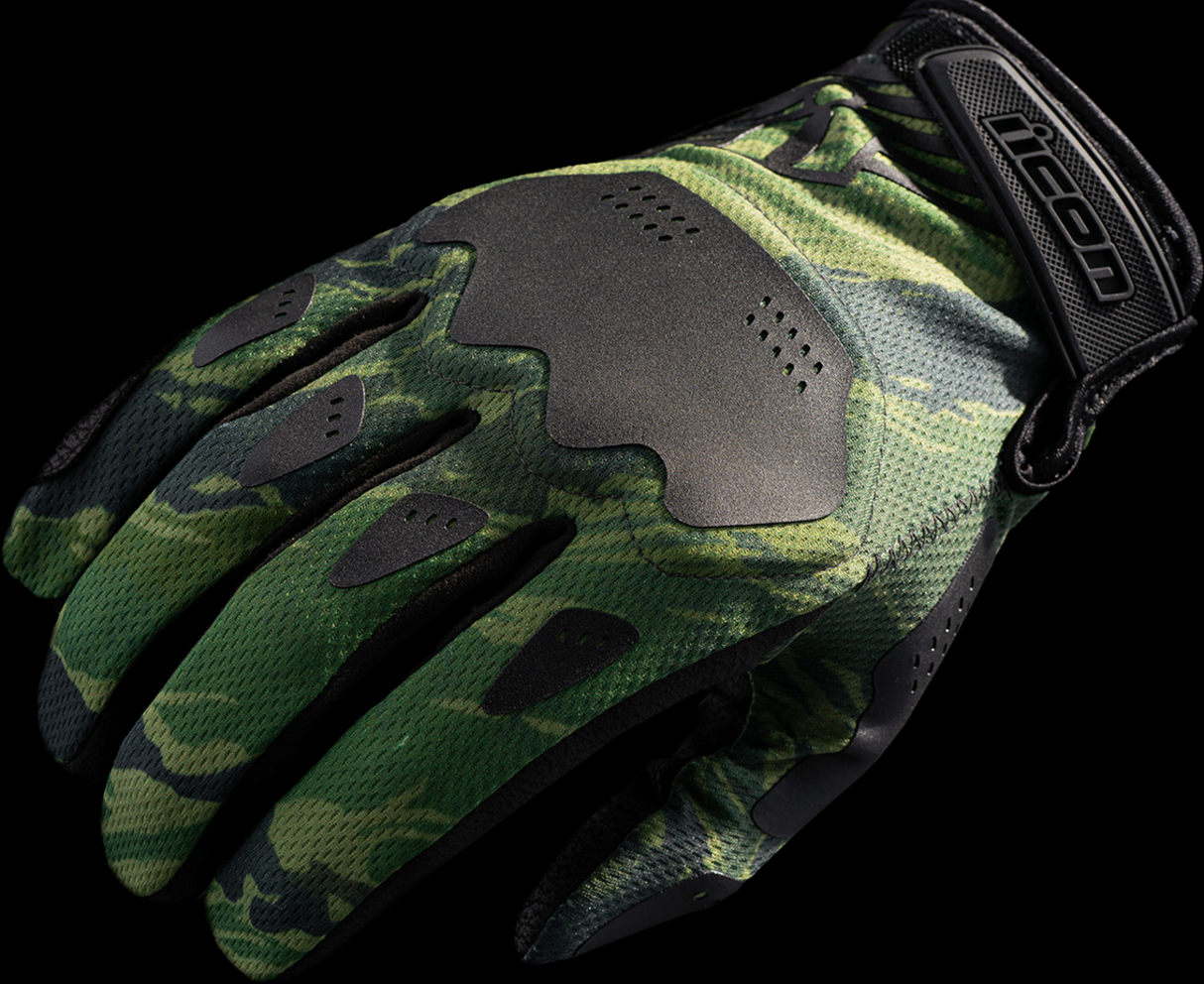 Guantes ICON Hooligan™ Tiger's Blood - Verde - XL 3301-4626