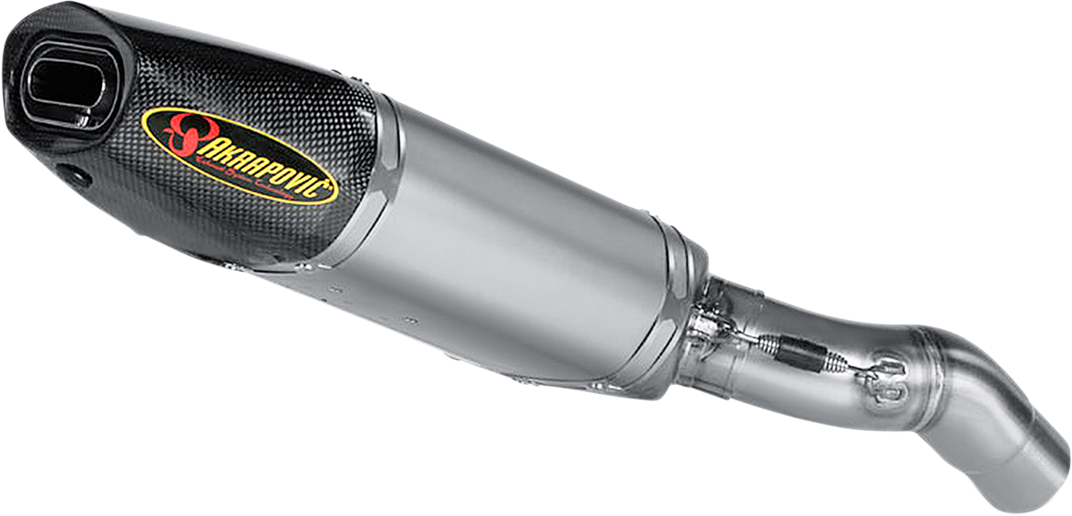 Kawasaki ZX6R 2007-2008 Exhaust Akrapovic Slip-On Muffler in Titanium and Carbon Fiber S-K6SO5-HACT