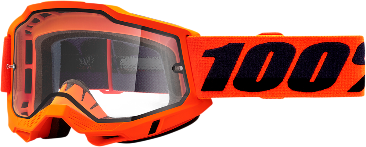 Gafas de enduro 100% Accuri 2 - Naranja neón - Transparente 50015-00004