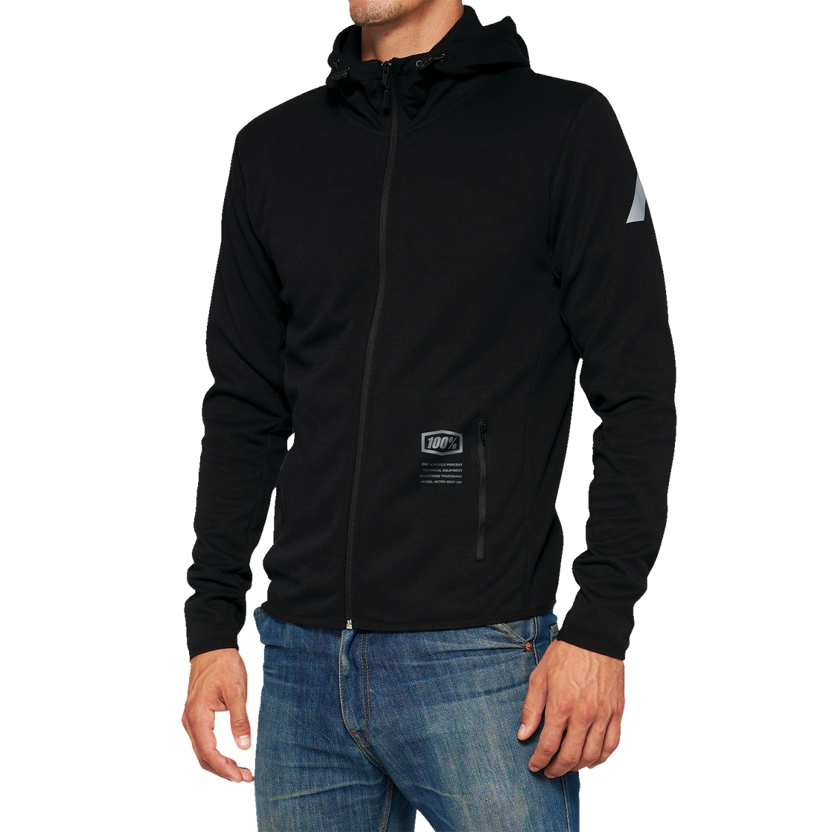 Sudadera con capucha Viceroy Tech Zip 100% - Negra - Grande 20037-00002