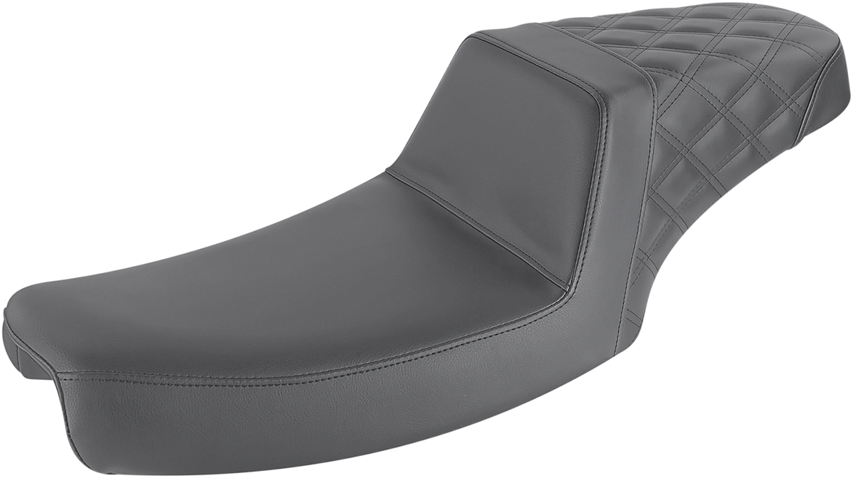 Asiento SADDLEMEN Step-Up - Costuras traseras de celosía - Negro - FXD 891-04-173