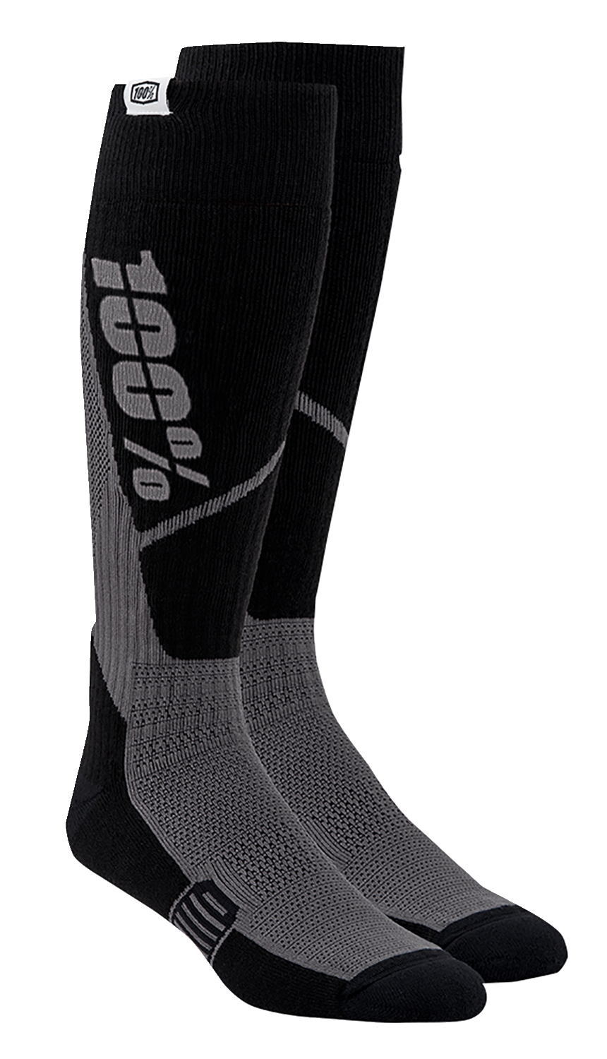Calcetines de moto 100% Torque Comfort - Negros - Talla pequeña/mediana 20053-00001