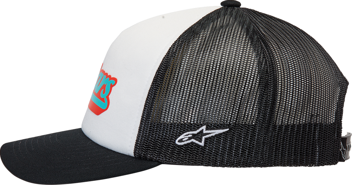 Gorra de camionero ALPINESTARS Delivery - Blanco/Negro - Talla única 1213810102010OS