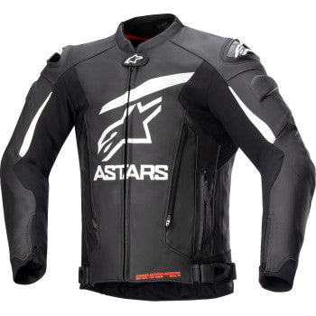 Chaqueta de cuero ALPINESTARS GP Plus R v4 - Negro/Blanco - Talla 46 EE. UU. / 56 UE 3100524-12-56