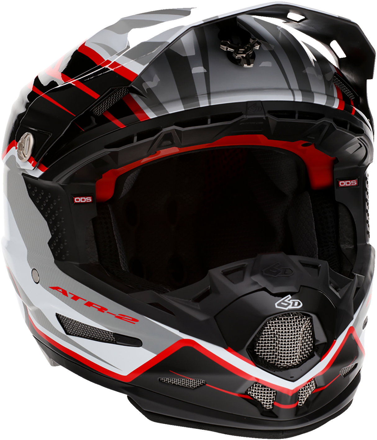 Casco de motocicleta 6D ATR-2 - Phase - Blanco/Rojo - Talla M 12-2836