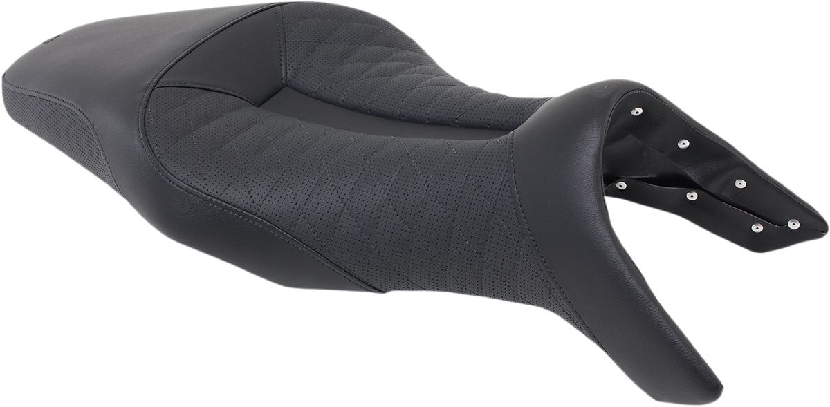 Asiento de pista SADDLEMEN - Costuras de celosía - Negro - FZ09 '14-'19 0810-Y137