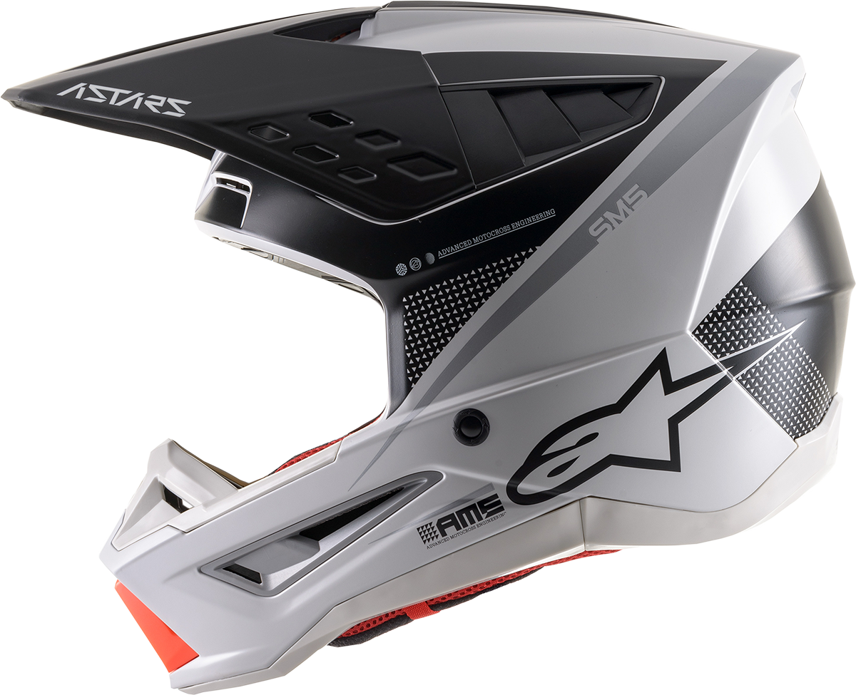 Casco de motocicleta ALPINESTARS SM5 - Rayón - Gris/Negro/Plateado - Mediano 8304121-928-MD