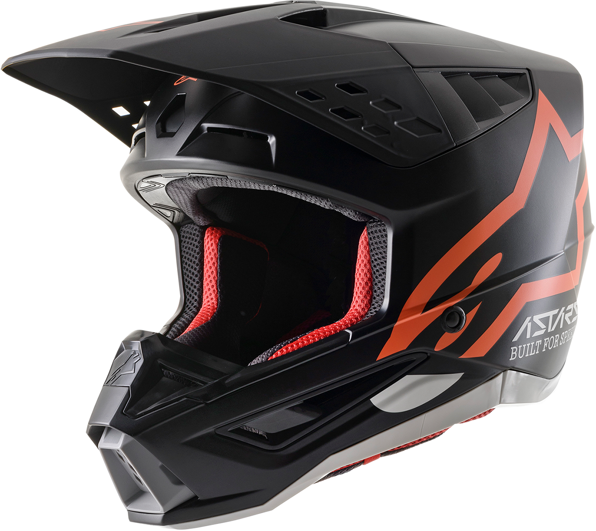 Casco de moto ALPINESTARS SM5 - Compass - Negro mate/Naranja fluorescente - 2XL 8303321-1149-2X