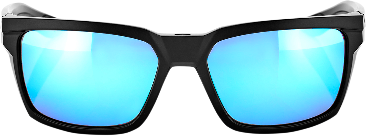 Gafas de sol 100% Daze - Negro mate - Espejo azul 61030-019-75