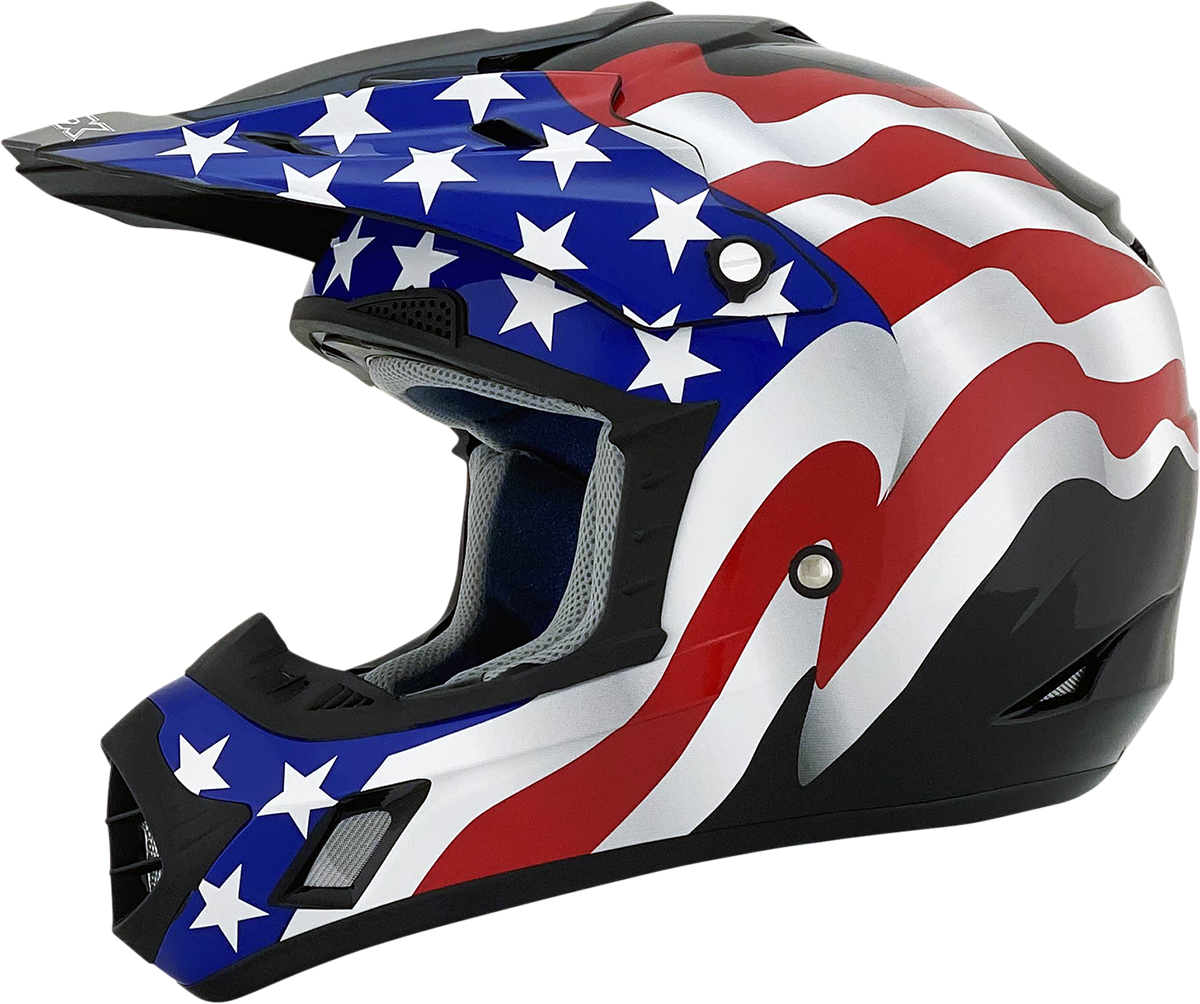 Casco de motocicleta AFX FX-17 - Bandera - Negro - 4XL 0110-7632