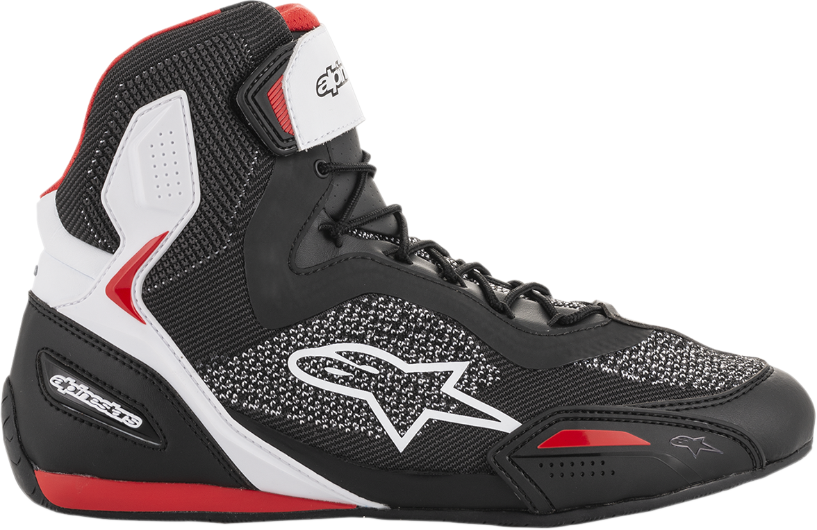Zapatillas ALPINESTARS Faster-3 Rideknit® - Negro/Blanco/Rojo - Talla 11 de EE. UU. 2510319123-11