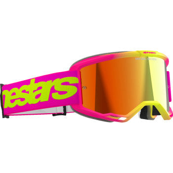 Gafas de visión ALPINESTARS Vision 5 - Marca denominativa - Rosa/Amarillo Fluo - Espejo rojo 5102425-3085