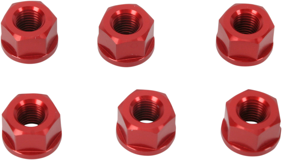 Tuercas de piñón de aluminio DRIVEN RACING - Rojas - M10 x 1,25 DSNRD
