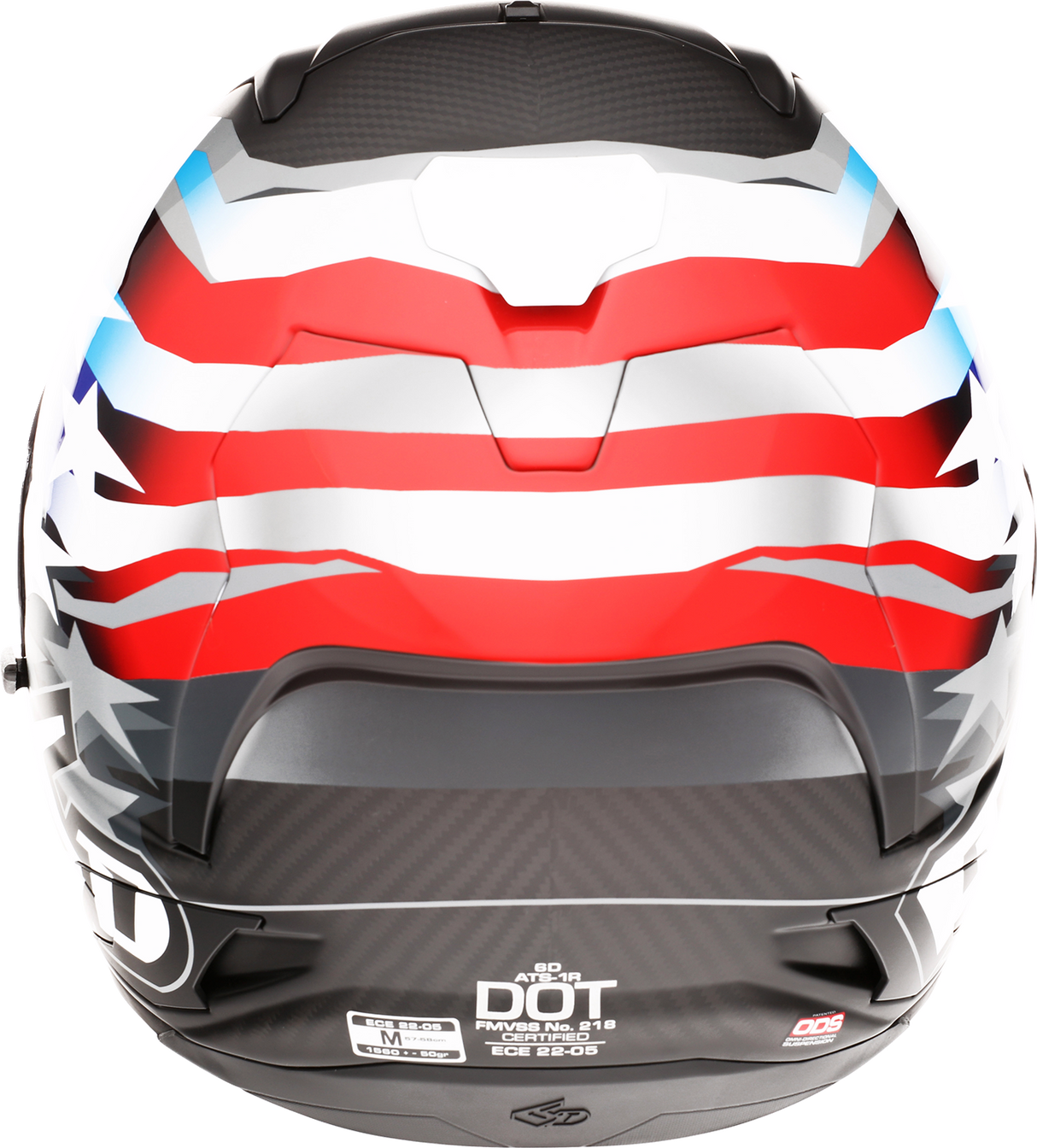 Casco de motocicleta 6D ATS-1R - Patriot - Rojo/Blanco/Azul - Grande 30-0697