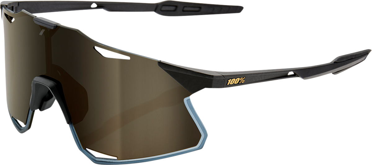 Gafas de sol 100% Hypercraft - Negro mate - Lentes de espejo dorado 60000-00001
