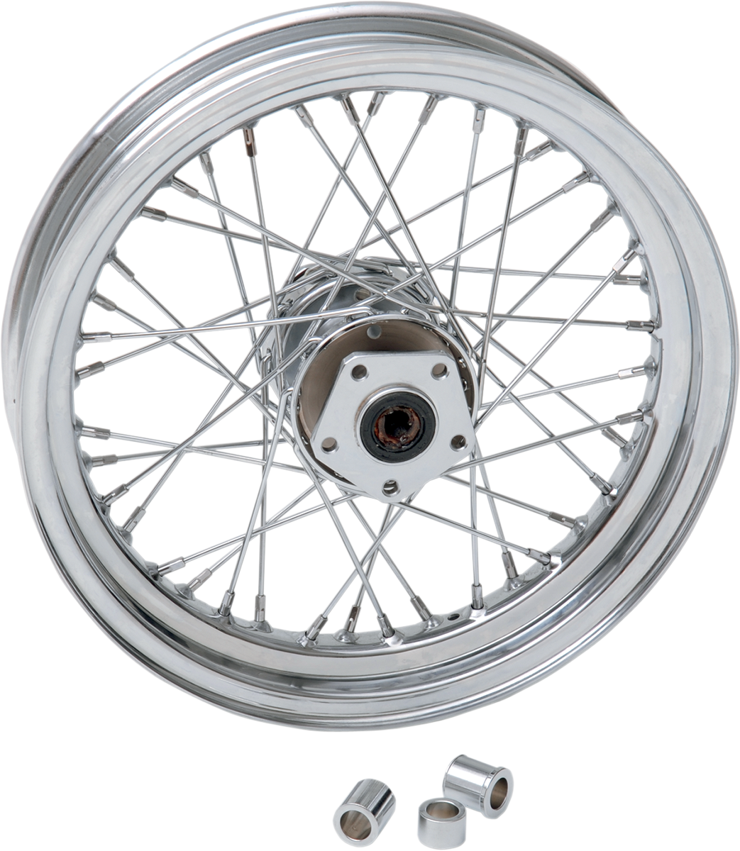 Rueda delantera DRAG SPECIALTIES - Doble disco/ABS - Cromada - 16"x3.00" - '84-'98 FLT 64342N