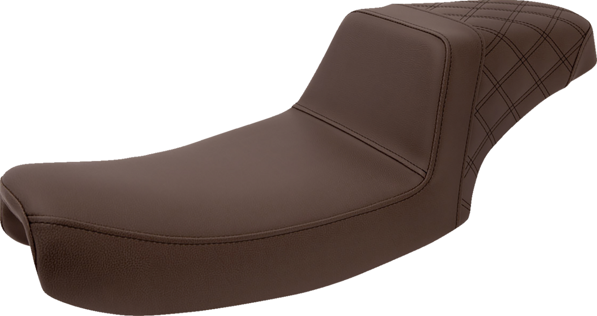 Asiento SADDLEMEN Step-Up - Costura trasera de celosía - Marrón 891-04-173BR