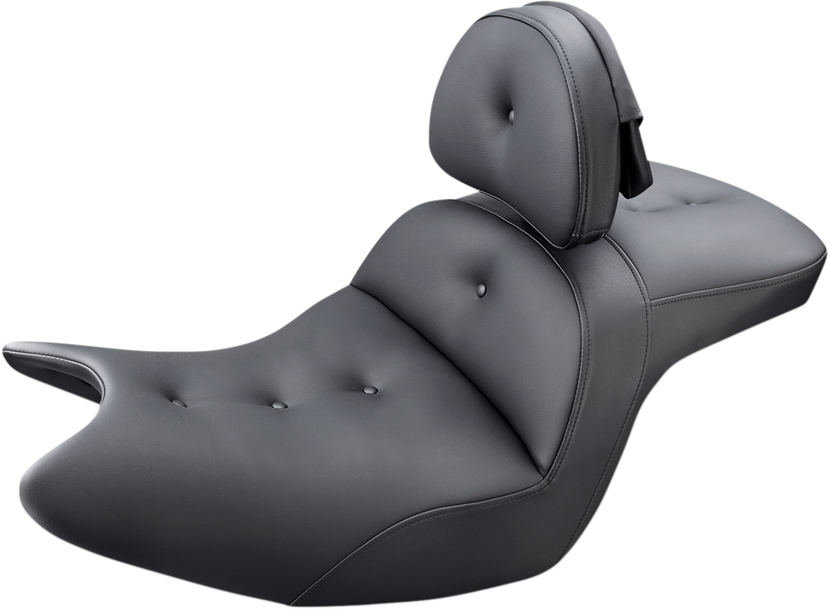 Asiento SADDLEMEN - Sofá de carretera - Con respaldo - Pillow Top - Negro H18-07-181BR