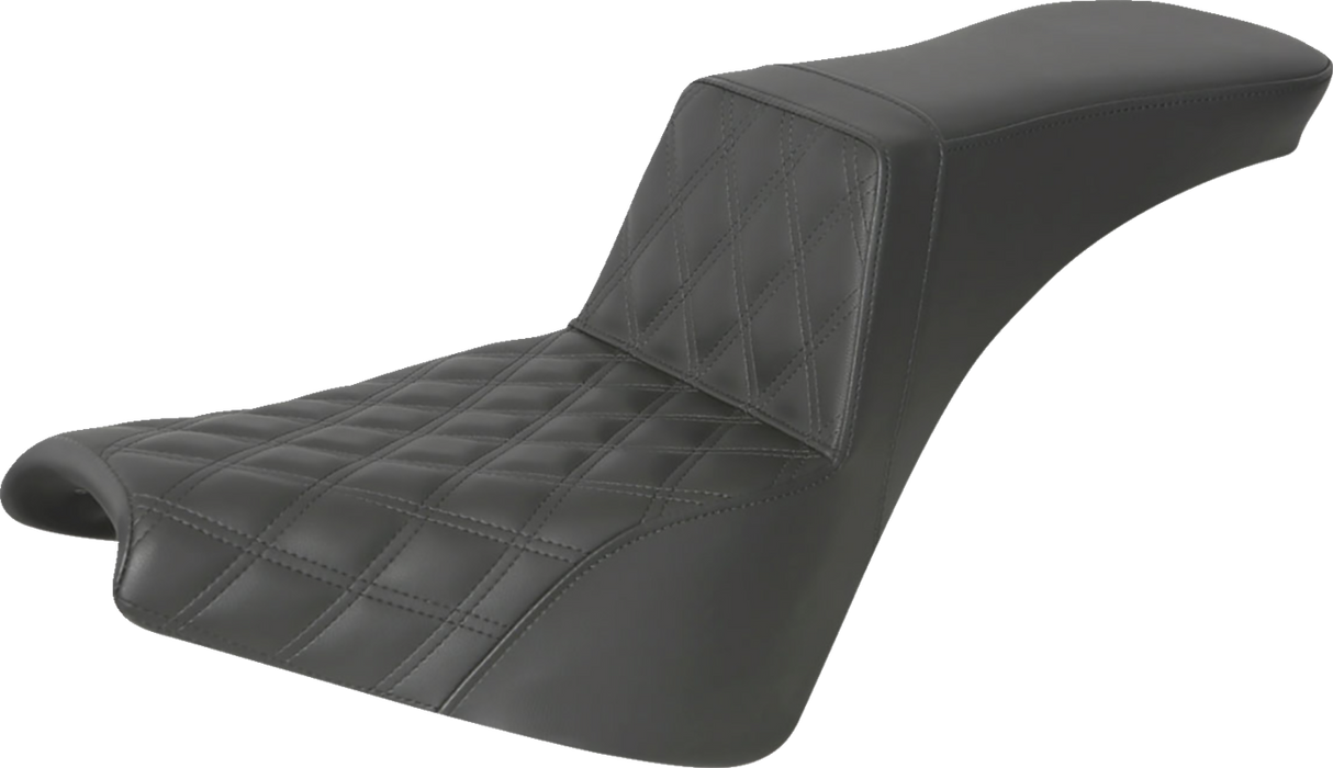 Asiento SADDLEMEN Step-Up - Costuras de celosía delanteras - Negro 818-30-192