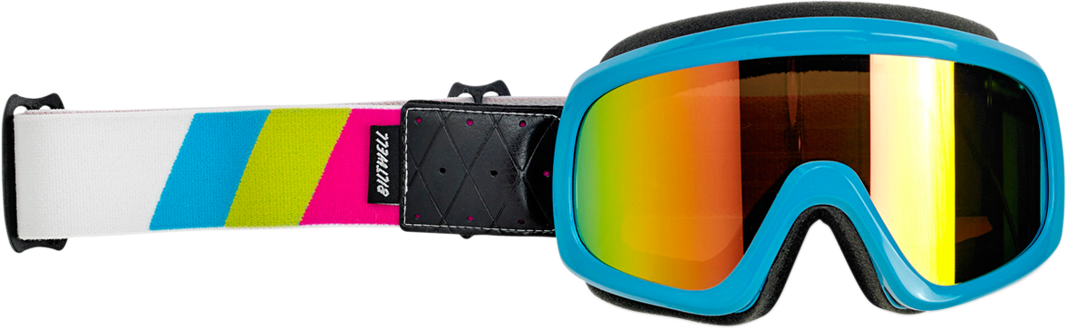 Gafas de natación BILTWELL Overland 2.0 - Tri-Stripe - Cian/Jet Boat 2111-0944-003