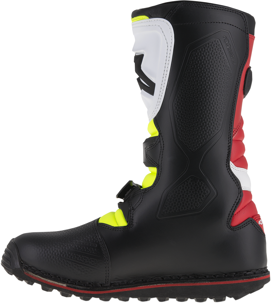 Botas ALPINESTARS Tech-T - Blanco/Rojo/Amarillo Fluorescente/Negro - US 11 2004017-2351-11