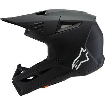 Casco de motocicleta juvenil ALPINESTARS SM3 - Sólido - Negro mate - Pequeño 8302225-110-YS