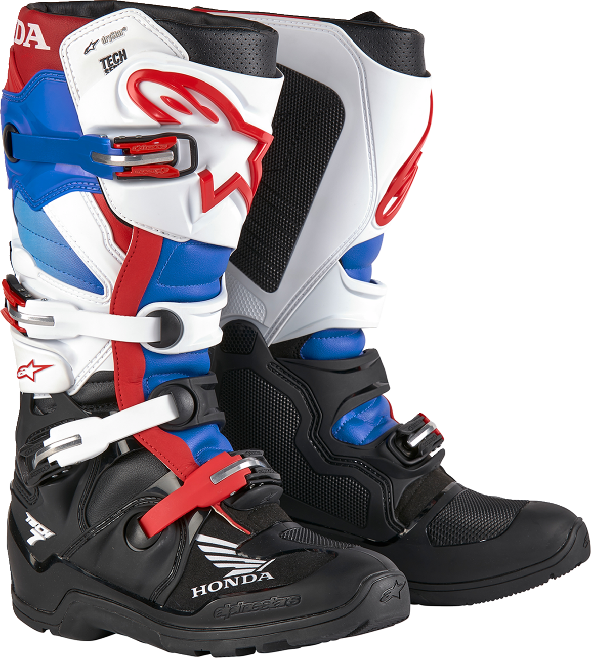 Botas ALPINESTARS Tech 7 Enduro Drystar® - Negro/Blanco/Azul/Rojo - Talla 12 de EE. UU. 2012723-1272-12