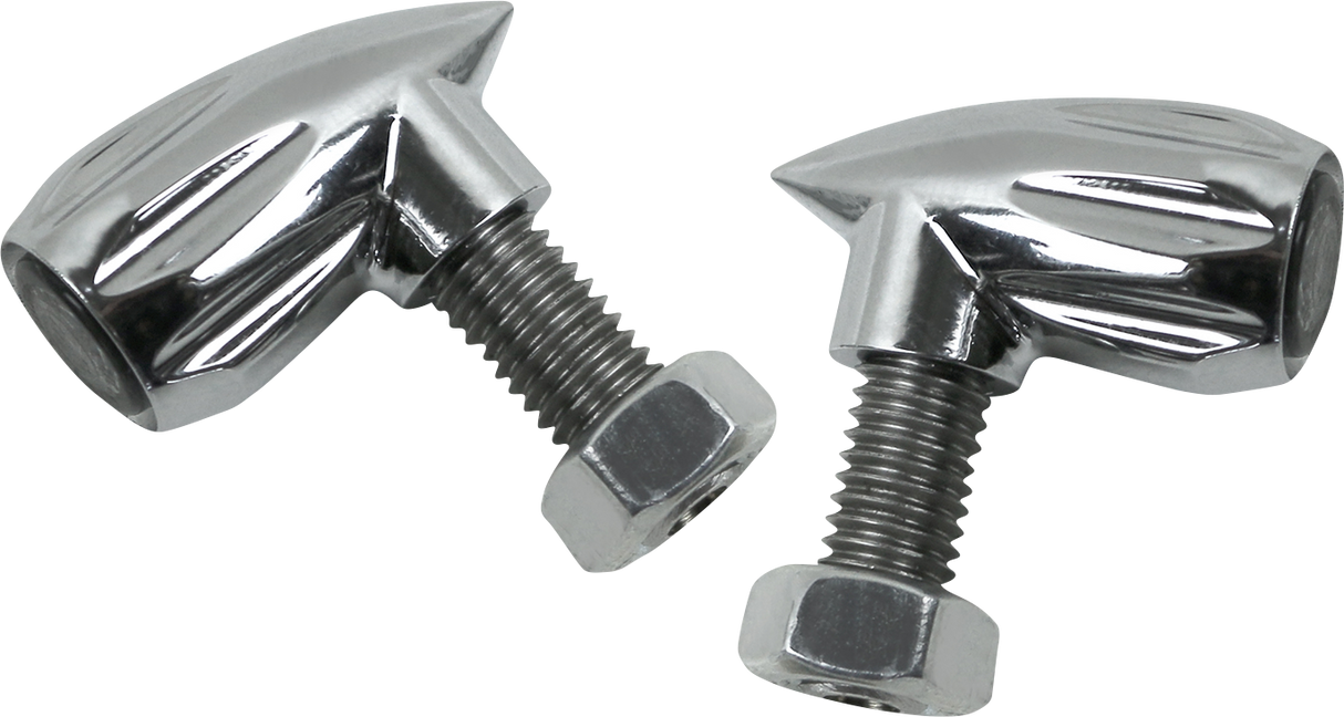 Luces intermitentes traseras tipo bala KODLIN MOTORCYCLE 3-1 - Ranuradas - Cromadas K68462