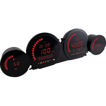 KOSO NORTH AMERICA HD-03L - Kit de indicadores LED de cuatro piezas - Pantalla roja Glide 2014-2023 BA064921