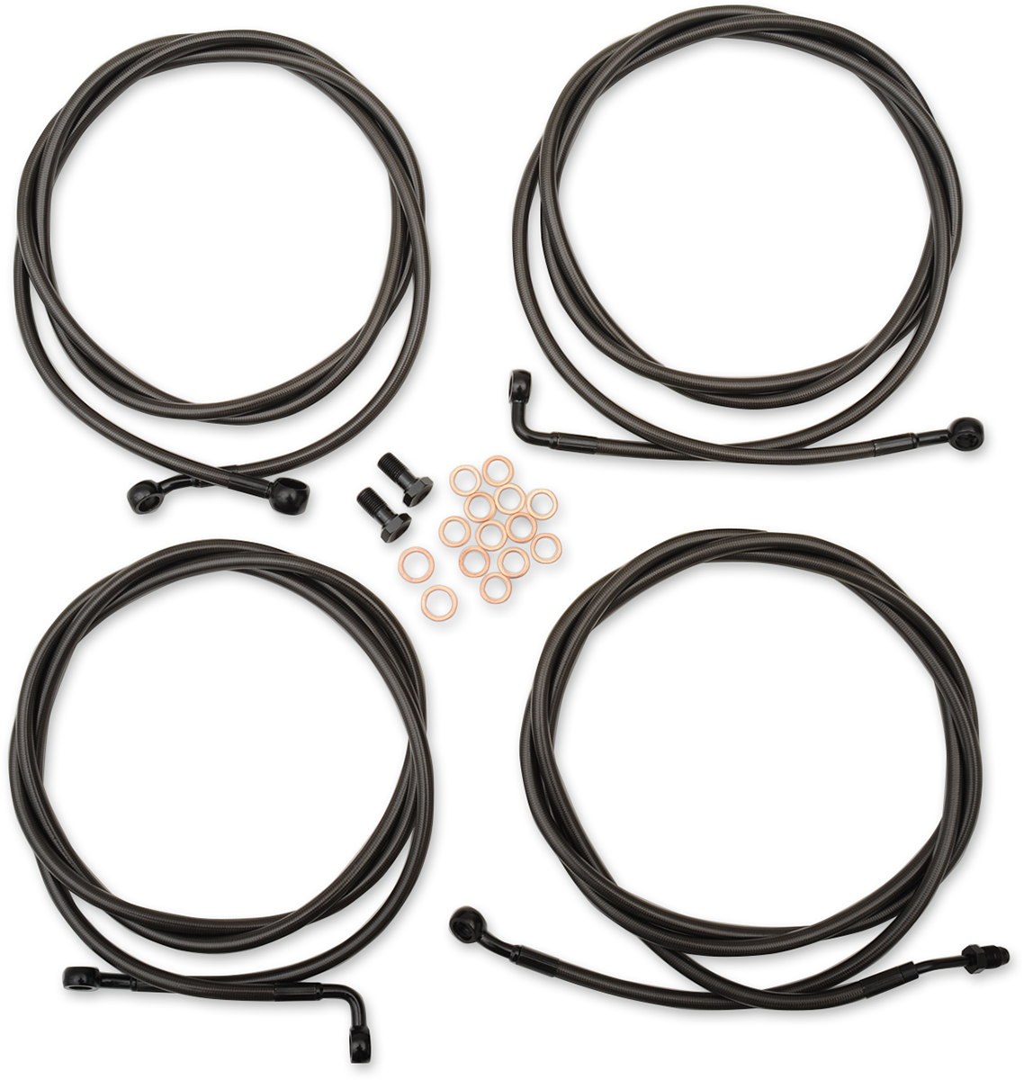 Kit de cable de manillar/línea de freno LA CHOPPERS - Manillar Mini Ape Hanger - Medianoche LA-8054KT-08M