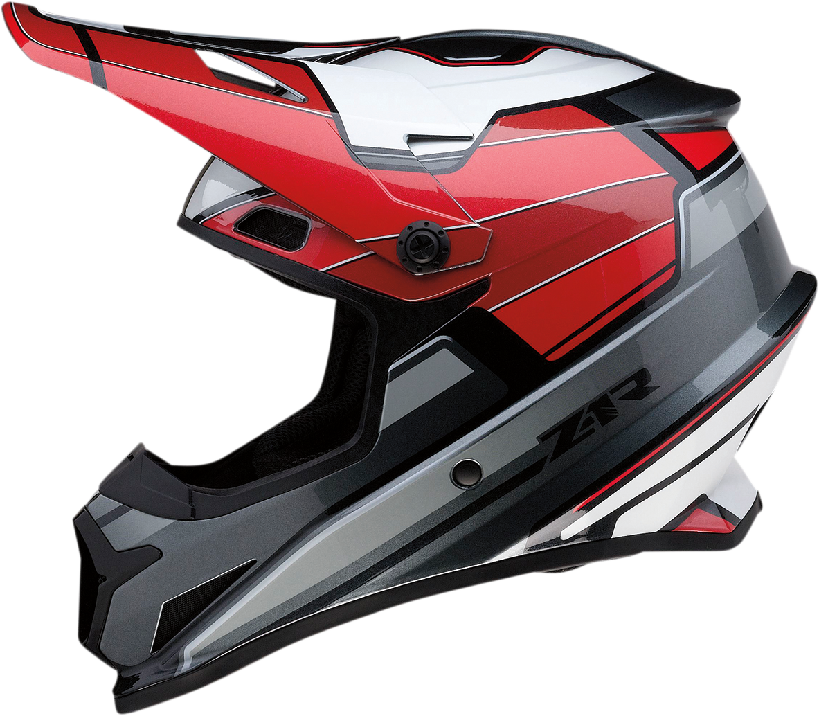 Casco de moto Z1R Rise - MC - Rojo/Gris - Mediano 0110-7210
