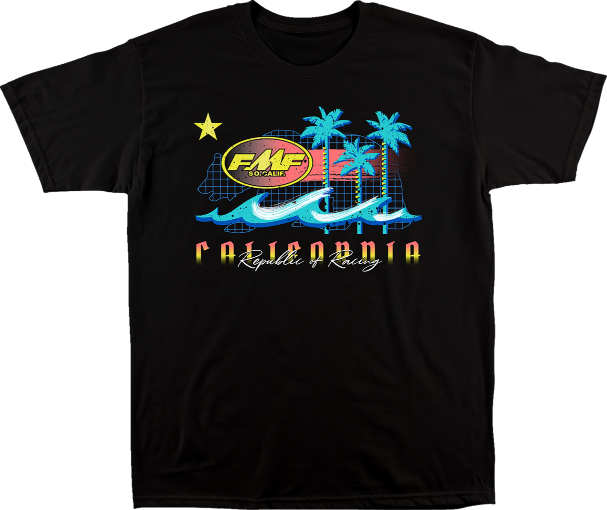 Camiseta ondulada FMF - Negra - Talla 2XL SU22118908BK2X 3030-22243