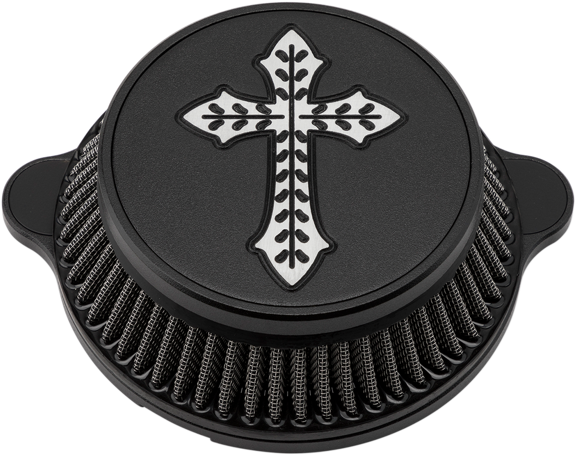 Purificador de aire LA CHOPPERS Spanish Cross - Negro - M8 LA-2396-03B