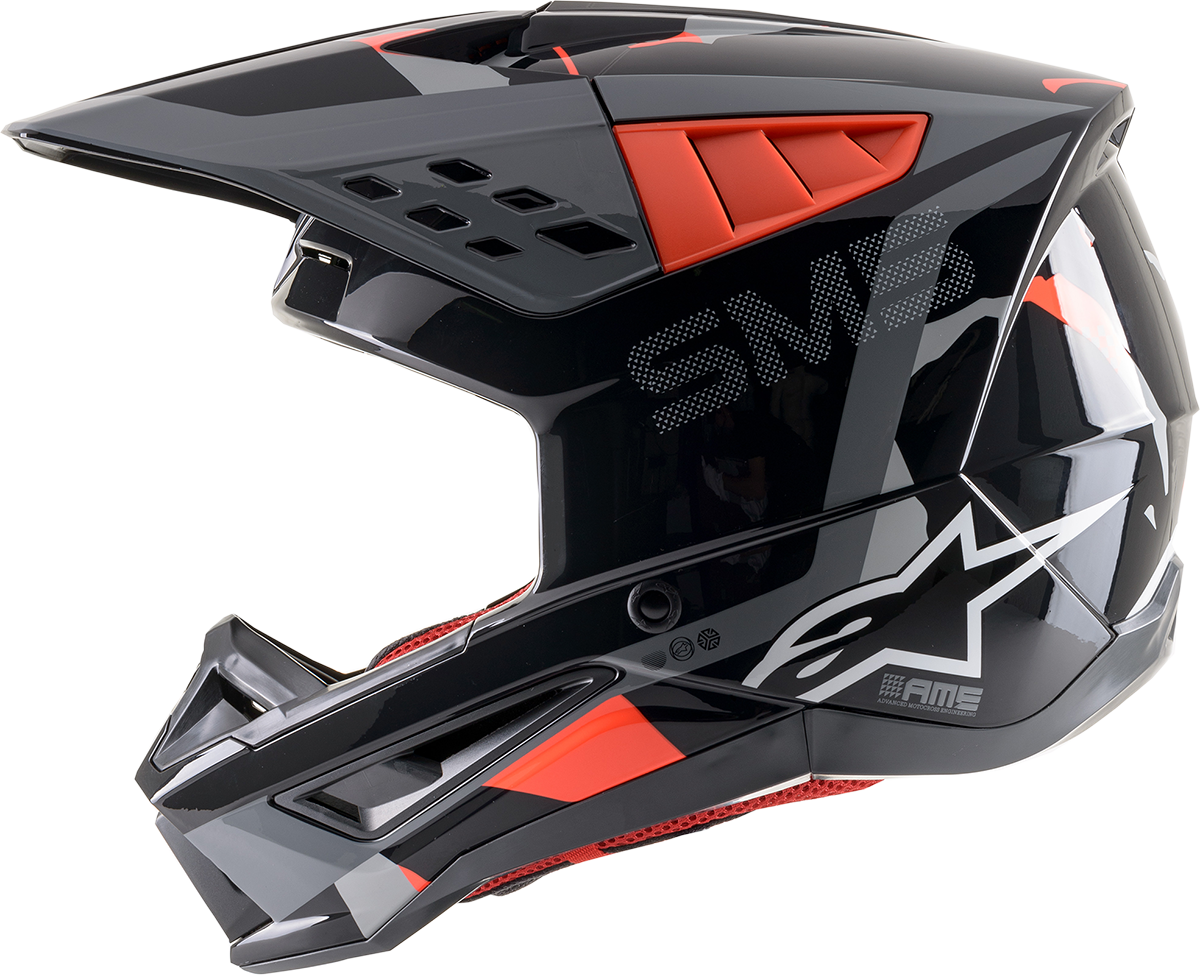 ALPINESTARS SM5 Motorcycle Helmet - Rover - Gray/Red - Large 8303921-1392-LG