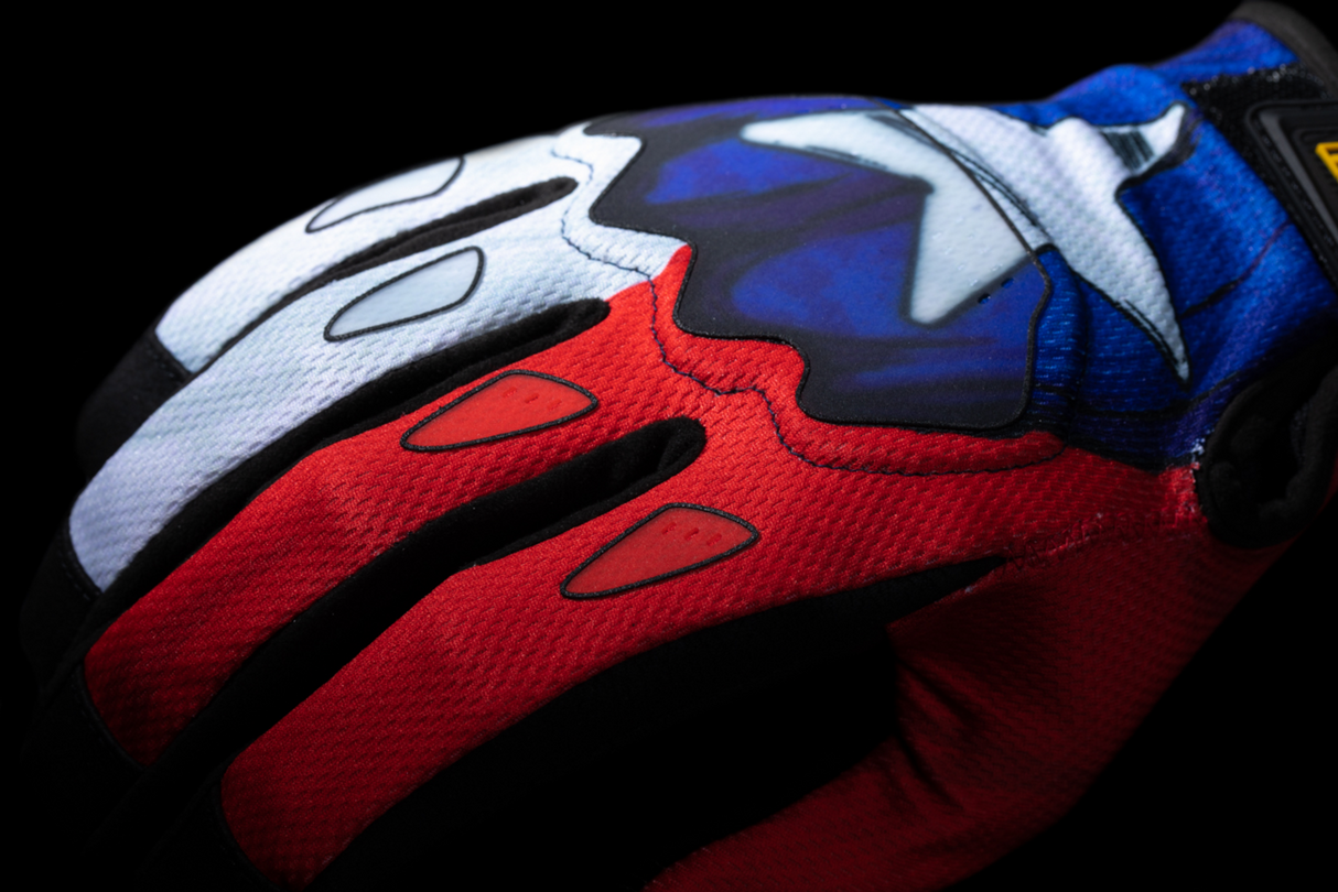 Guantes ICON Hooligan™ CE Tejas Libre - Azul - Mediano 3301-4717
