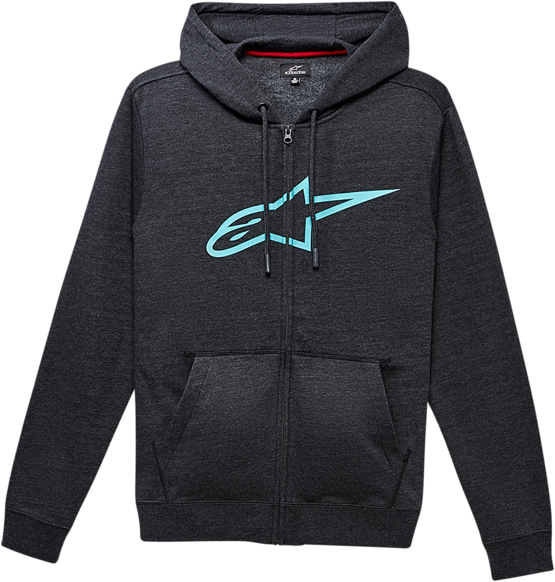 Sudadera con capucha y cremallera ALPINESTARS Ageless 2 - Carbón/Turquesa - 2XL 10385305219762X