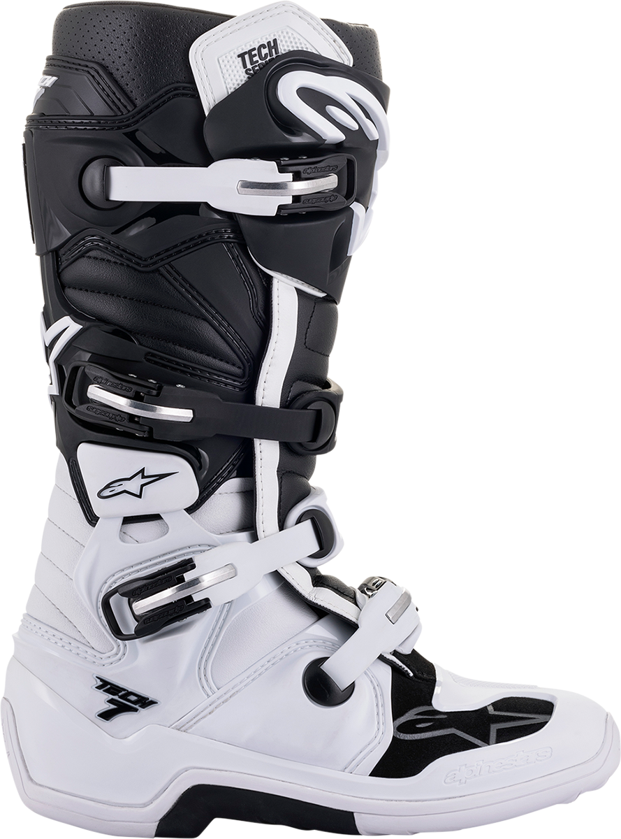 Botas ALPINESTARS Tech 7 - Blanco/Negro - Talla 7 de EE. UU. 2014-21-7