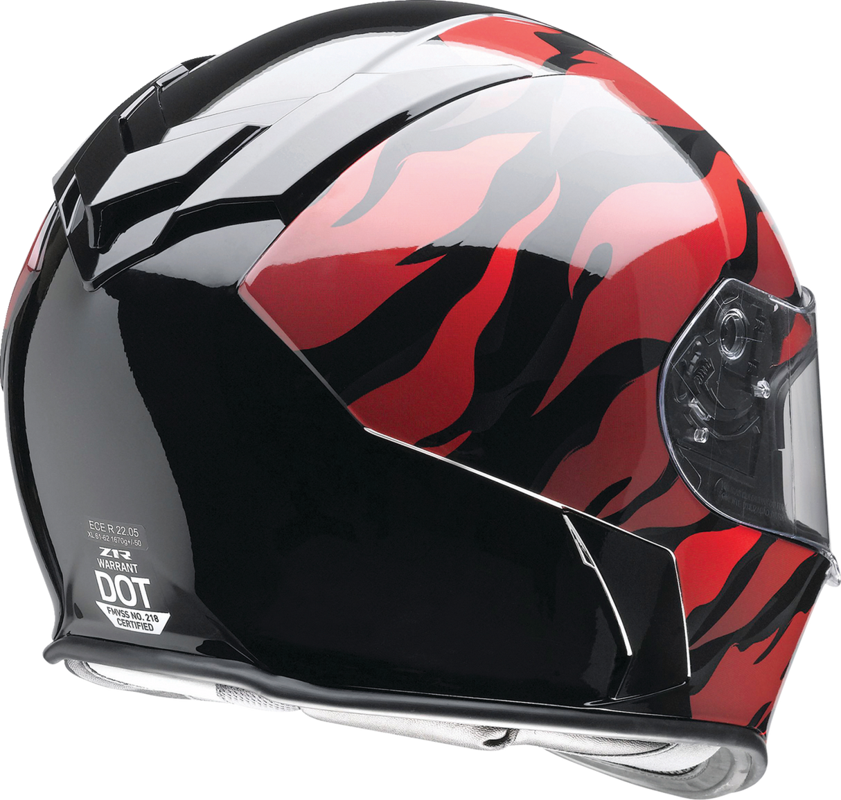 Casco de motocicleta Z1R Warrant - Panthera - Negro/Rojo - XS 0101-15205