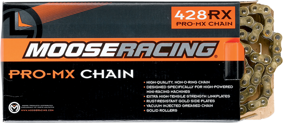 Cadena MOOSE RACING 428 RXP Pro-MX - Dorada - 120 Eslabones M575-00-120