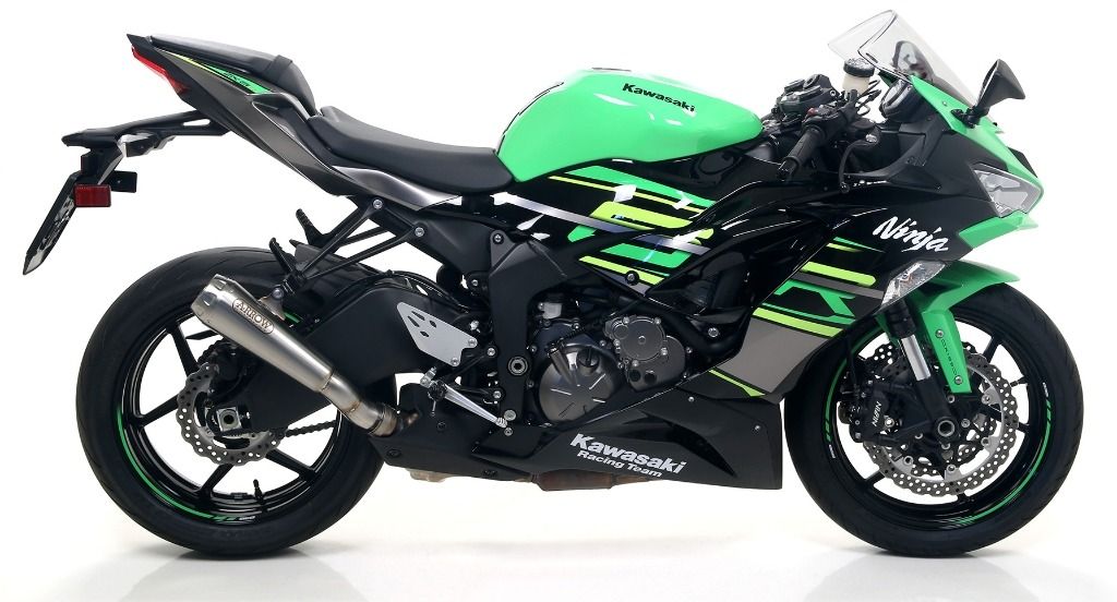 IN STOCK 71898PRN Arrow Pro-Race ZX-6R 636 2009-2025 2026 Slip-on Exhaust Nichrome Dark with Steel End Cap