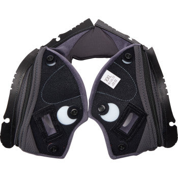 Almohadillas para mejillas AGV Pista GP RR - Gris/Cian - 2XL 201850005623G2X