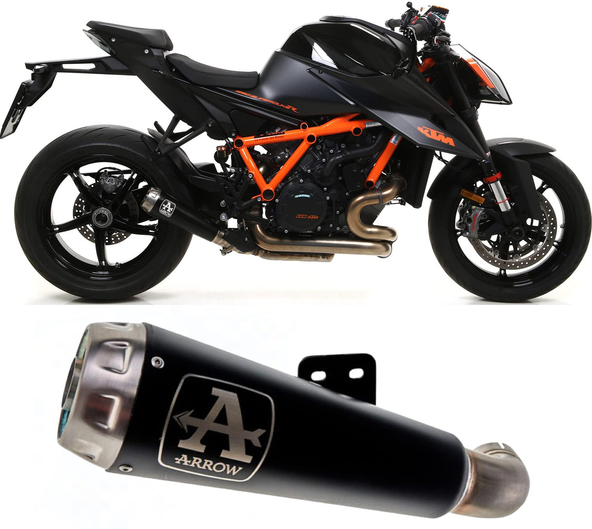 Arrow 1290/1390 Super Duke R 20-25 Homologated Nichrom Dark Pro-Race Silencer For Original Collectors 71916prnr