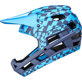 Casco de bicicleta KALI DH Invader - LTD Glitch - Azul marino mate/cian - XS-M 0211323226