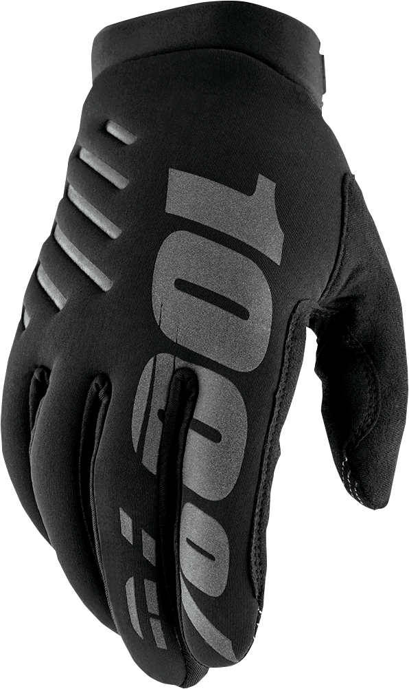 Guantes 100% Brisker - Negro/Gris - Pequeños 10003-00000