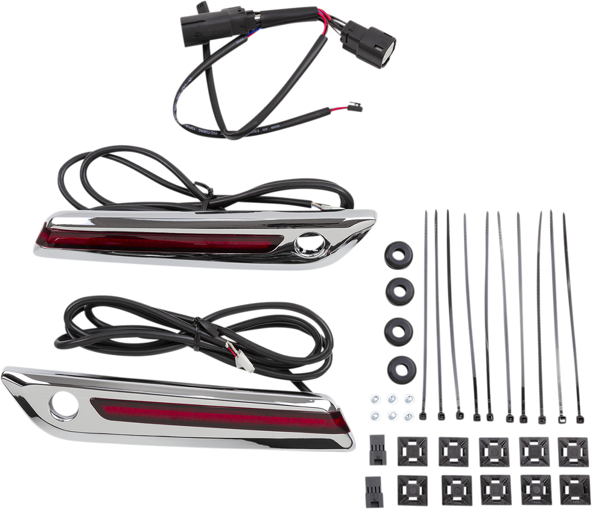 Cubiertas de bisagra CIRO - Rojo/Cromo 40170