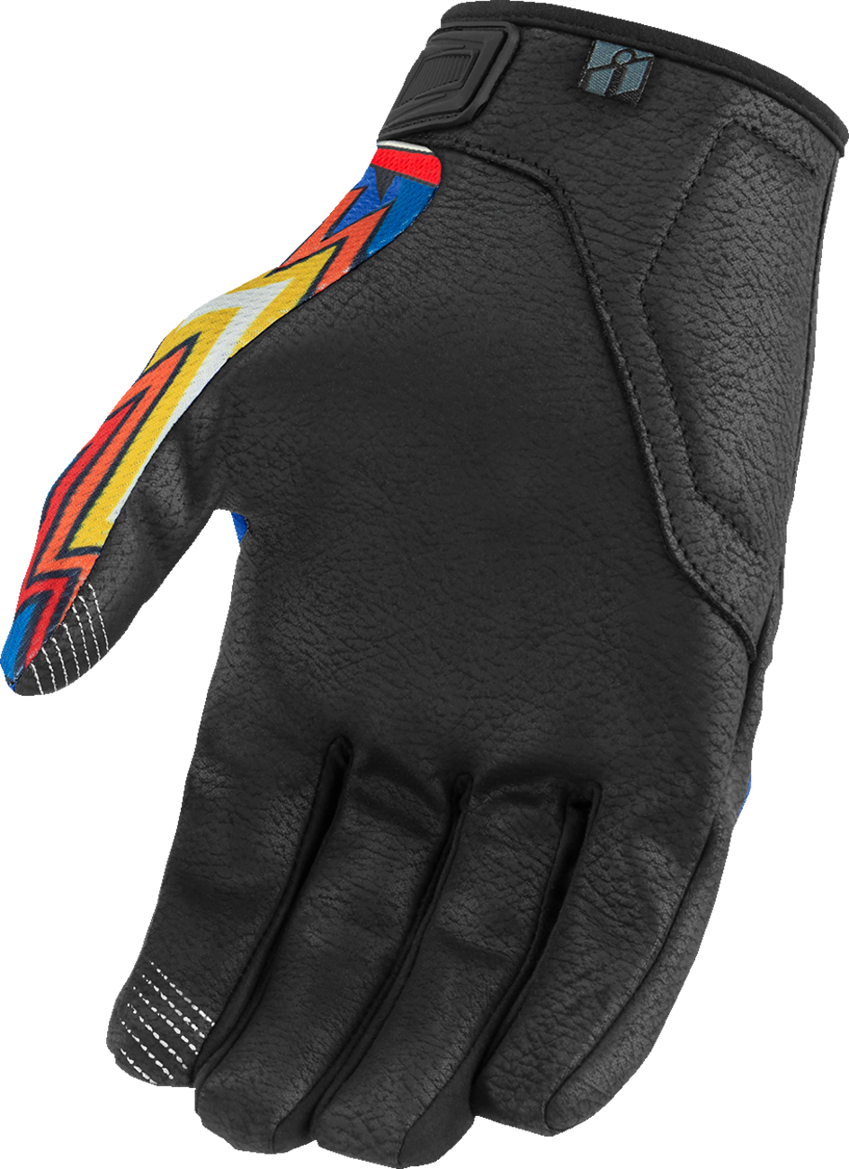 Guantes ICON Hooligan™ CE Flyboy - Azul - Mediano 3301-4710