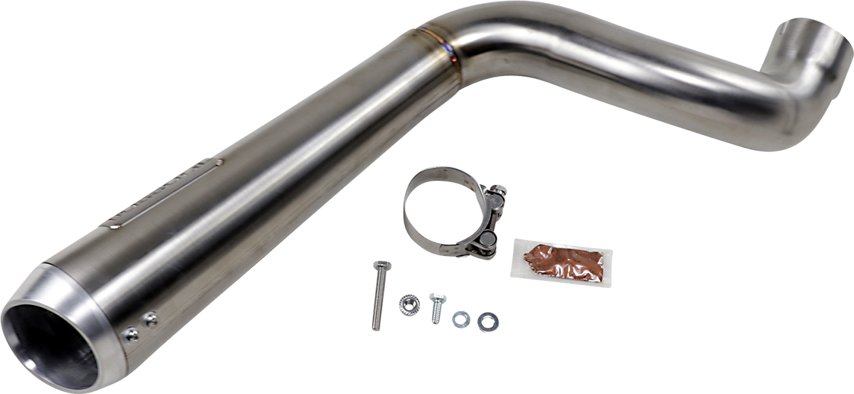 BASSANI XHAUST 4" Short Megaphone Muffler without Catalytic Converter - High Mount Indian FTR 1200 8F227SS