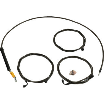 LA CHOPPERS Handlebar Cable/Brake Line Kit - 15" - 17" Ape Hanger Handlebars - Midnight Glide 2023-2024 LA-8059KT-16M