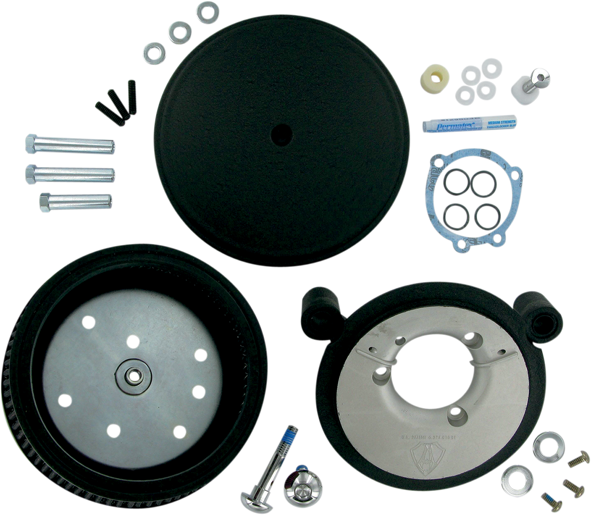 ARLEN NESS Big Sucker con tapa - Negro - Twin Cam 18-820